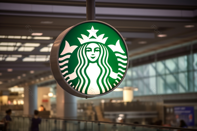 热闹街头咖啡巨头星巴克商标实拍摄影图,高清,摄影图,摄影图片,图片大全,摄影图免费下载